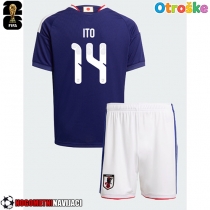Otroške Nogometnih dresov Japonska Junya Ito #14 Domači SP 2026 Kratki rokavi (+ hlače)